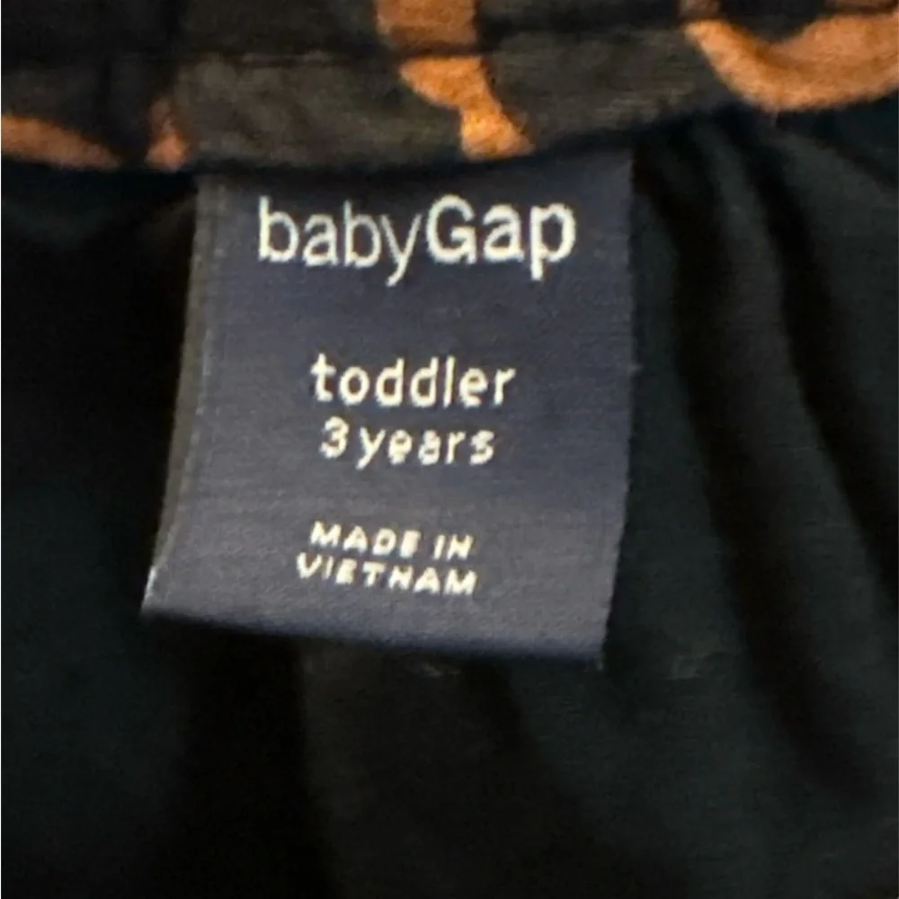 GAP Toddler Skirt with Black and Orange Boho Floral Design, Toddler 3T